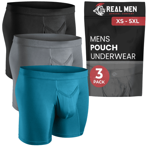 Modal7inBoxerBriefV Fly Black Gray DarkCyan WithPackage