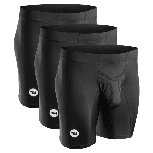 RM N496x Stacked V Fly Boxer Briefs Black