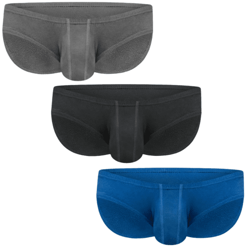 Modal 0in Bikini Briefs No Fly 3pk Black/Blue/Gray